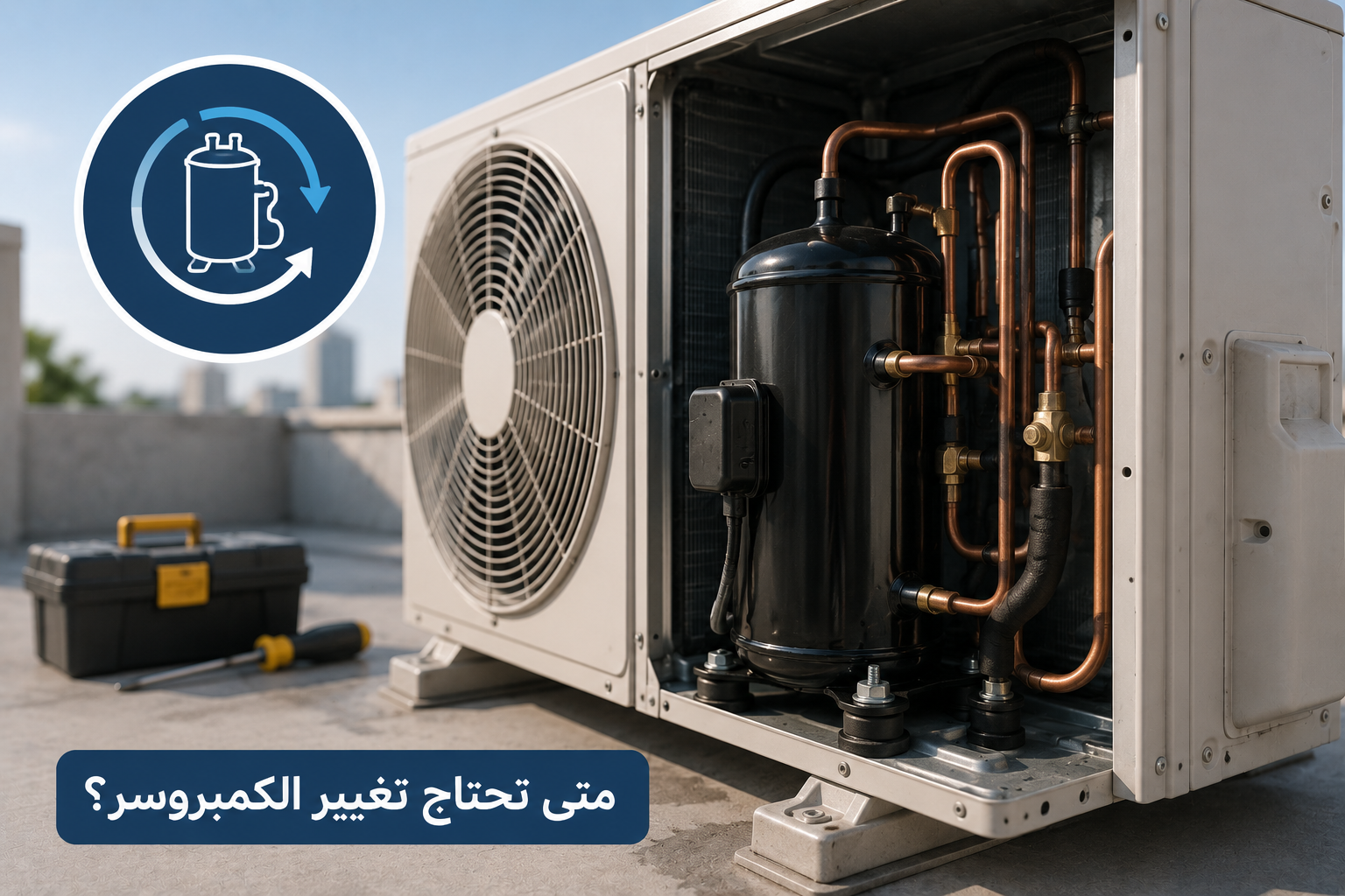 متى تحتاج إلى تغيير كمبروسر المكيف؟