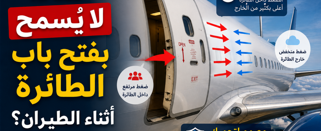 لماذا لا يُسمح بفتح باب الطائرة أثناء الطيران؟ الحقيقة التي قد تفاجئك