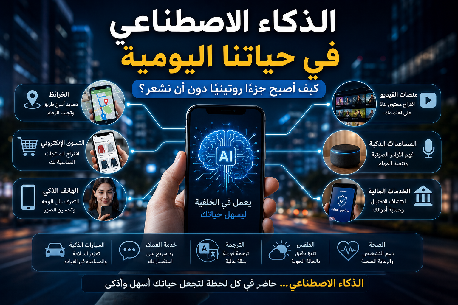 الذكاء الاصطناعي في حياتنا اليومية: كيف أصبح جزءًا روتينيًا دون أن نشعر؟