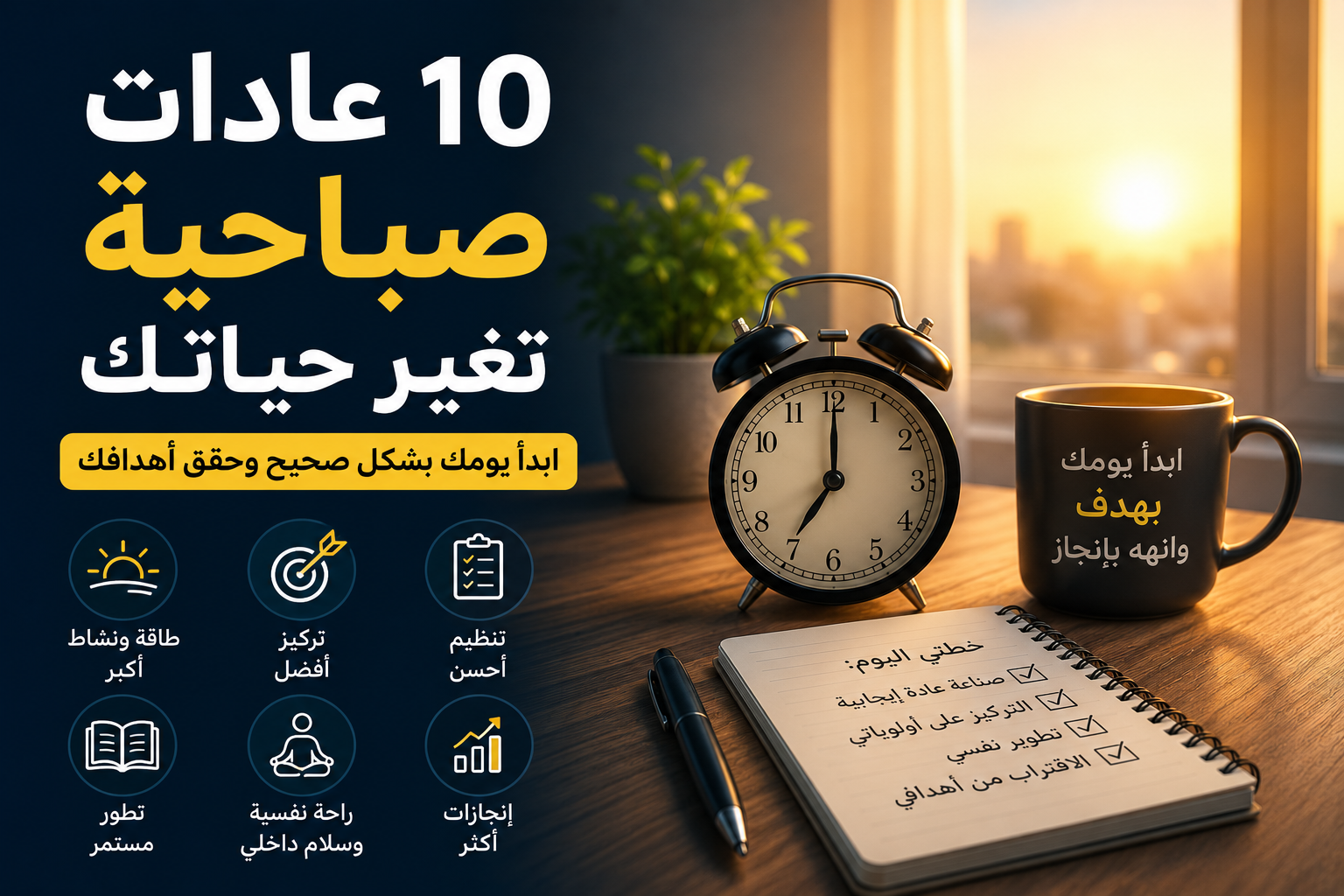 10 عادات صباحية تغير حياتك: ابدأ يومك بشكل صحيح وحقق أهدافك