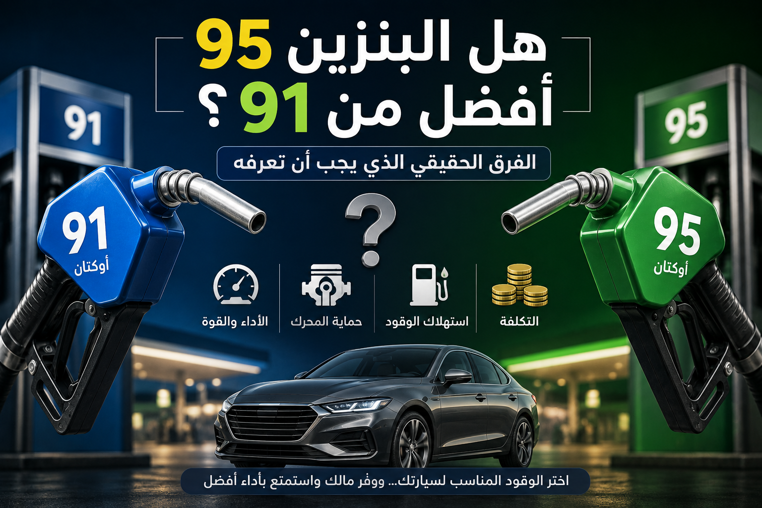 هل البنزين 95 أفضل من 91؟ الإجابة قد تفاجئ كثيرًا من أصحاب السيارات