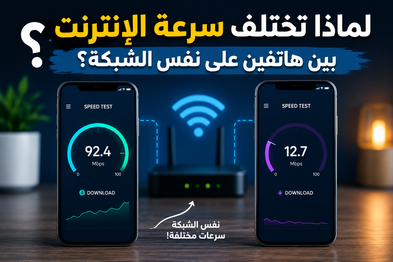 لماذا تختلف سرعة الإنترنت بين هاتفين على نفس الشبكة؟ الأسباب التي لا يعرفها الكثيرون