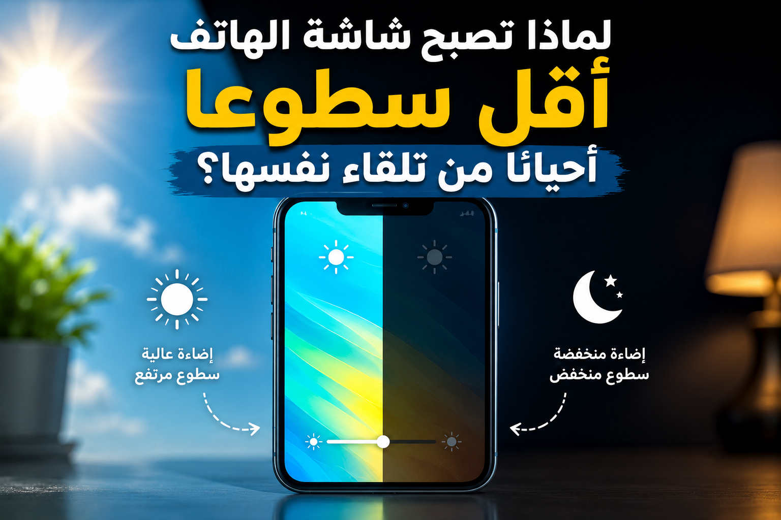 لماذا تصبح شاشة الهاتف أقل سطوعًا أحيانًا من تلقاء نفسها؟ الأسباب الحقيقية وراء ذلك