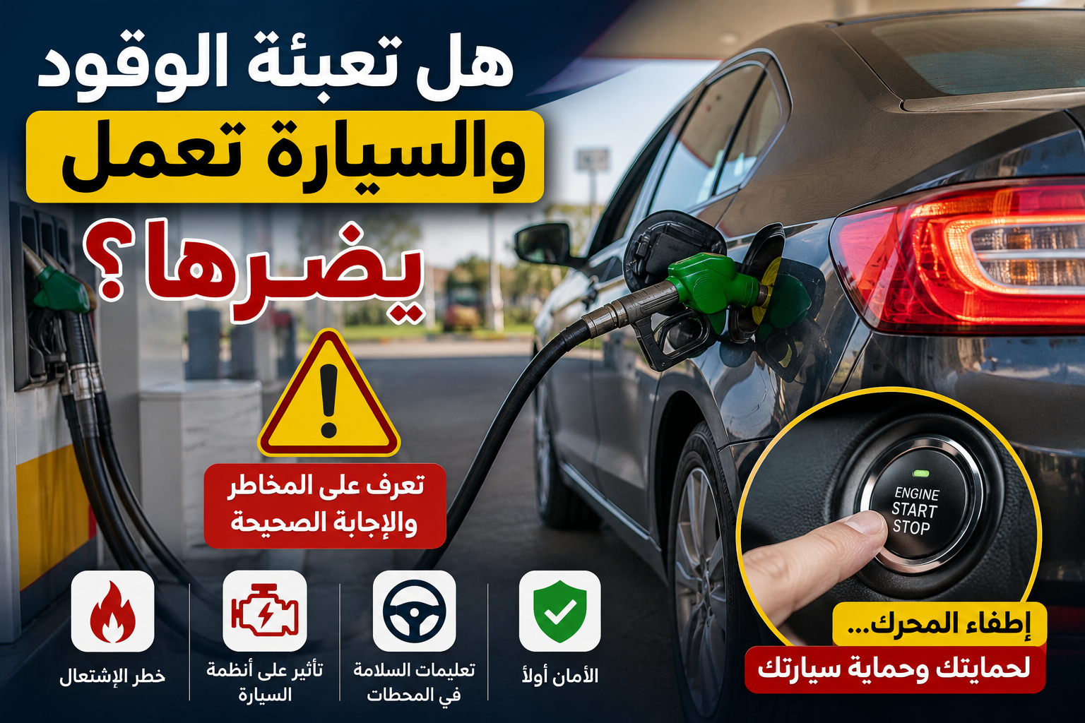 هل تعبئة الوقود والسيارة تعمل يضرها؟ الحقيقة التي يجهلها كثير من السائقين