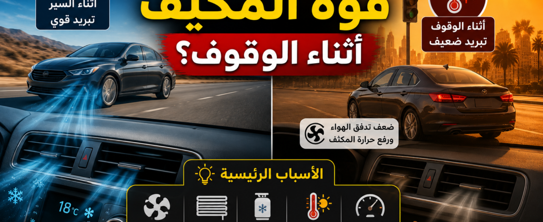 لماذا تنخفض قوة المكيف أثناء الوقوف؟ الأسباب التي لا يعرفها كثير من السائقين