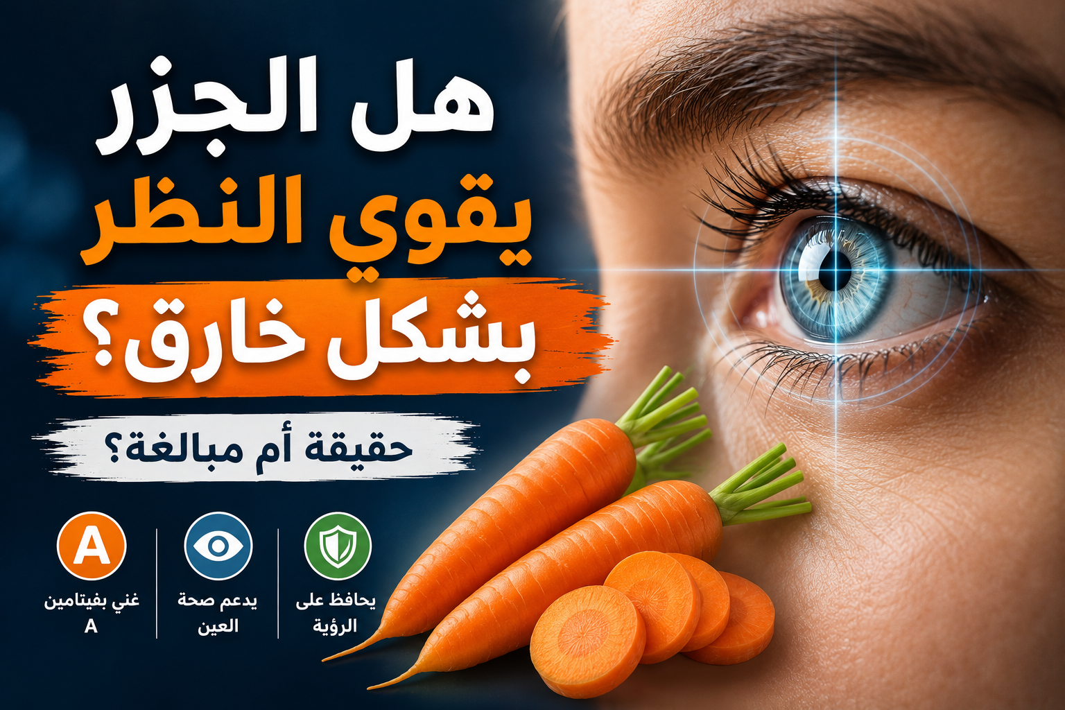 هل الجزر يقوي النظر بشكل خارق؟ الحقيقة العلمية وراء أشهر خرافة غذائية