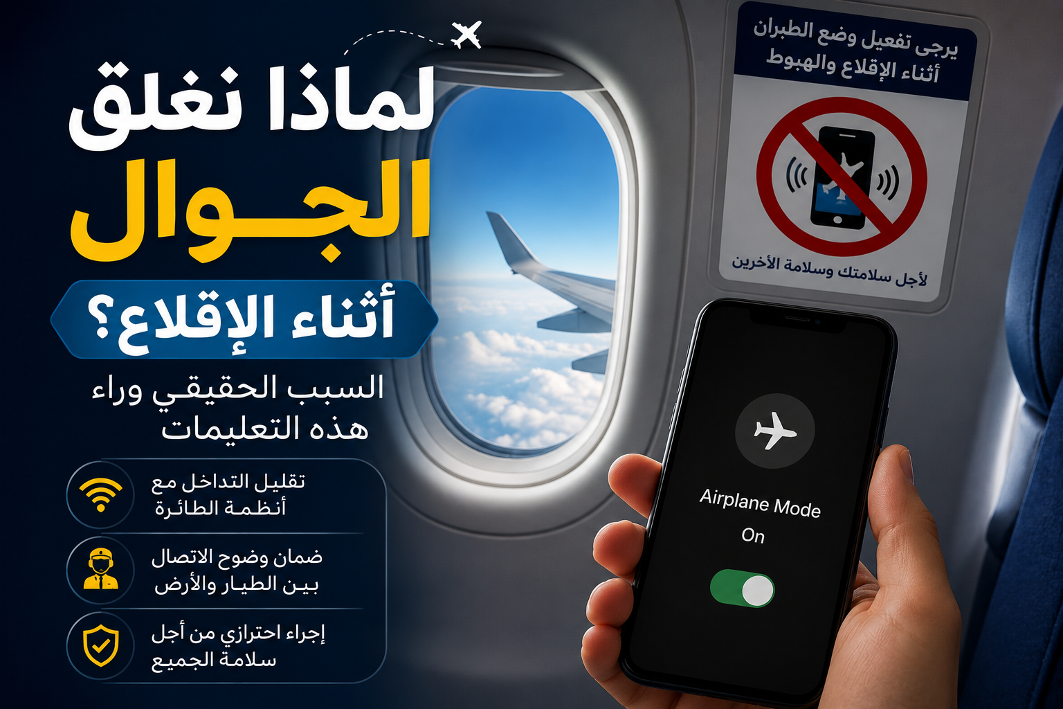 لماذا نغلق الجوال أثناء إقلاع الطائرة؟ الحقيقة التي يجهلها كثير من المسافرين